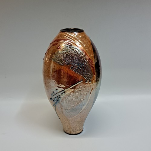 Click to view detail for #230403 Raku Glitter Glaze 10x5 $42